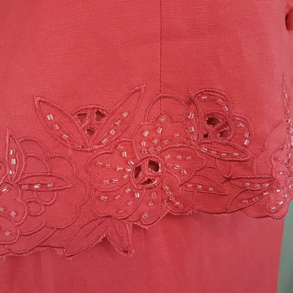 Jessica Howard two piece coral dress suit size 6P - Picture 7 of 16